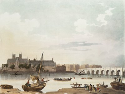 Ansicht von Westminster und der Brücke von English School